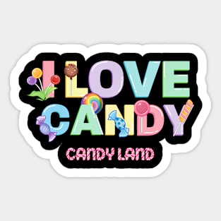 Candy Land I Love Candy Sticker